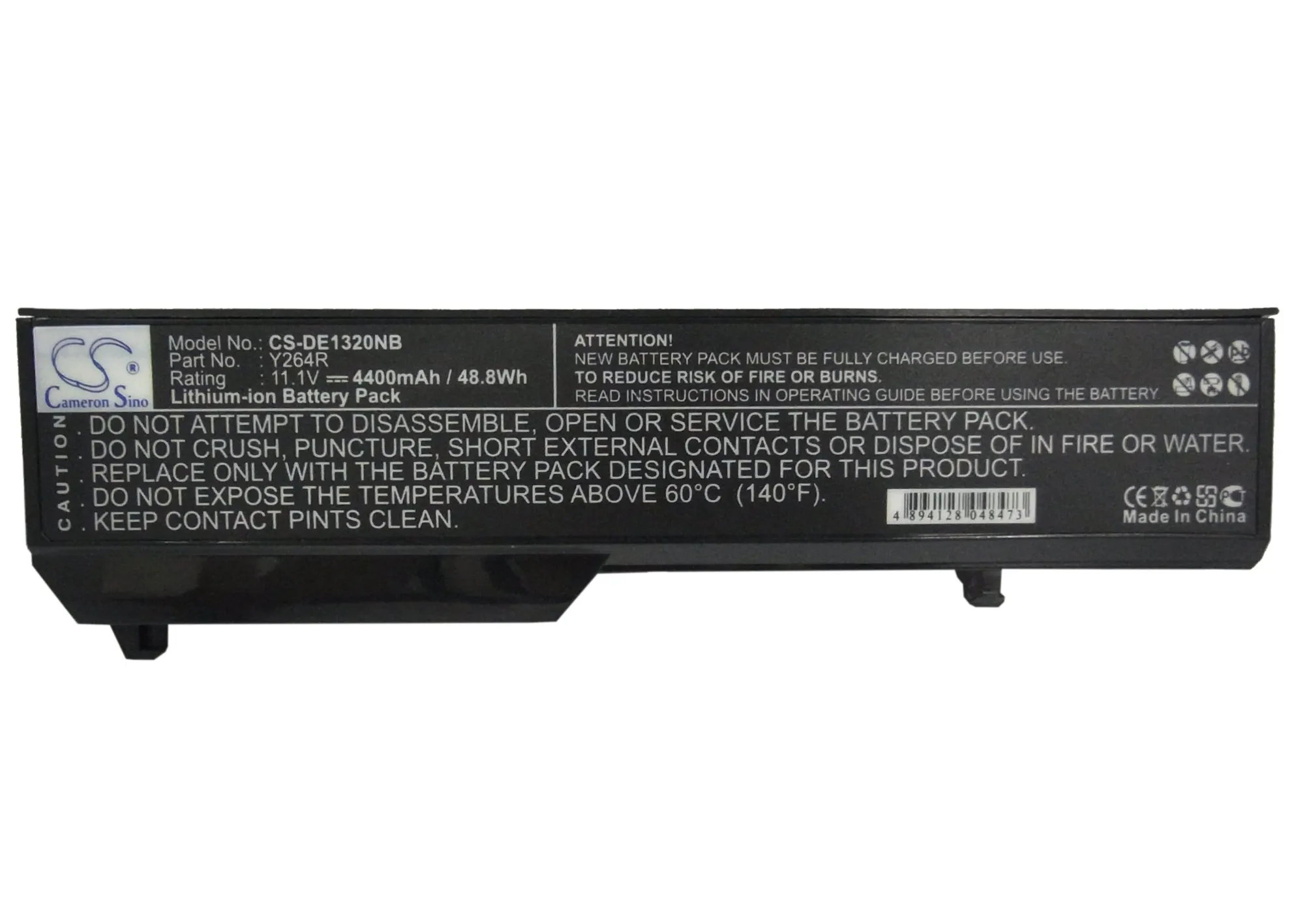 

CS 4400mAh/48.84Wh battery for DELL Inspiron 1320, Inspiron 1320n D181T, F136T, Y264R
