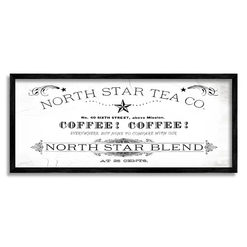 

Северная звезда, чай, кофе, винтажное графическое искусство, черная фотография стен, дизайн от Lil' Street Trigun Токио hotel post