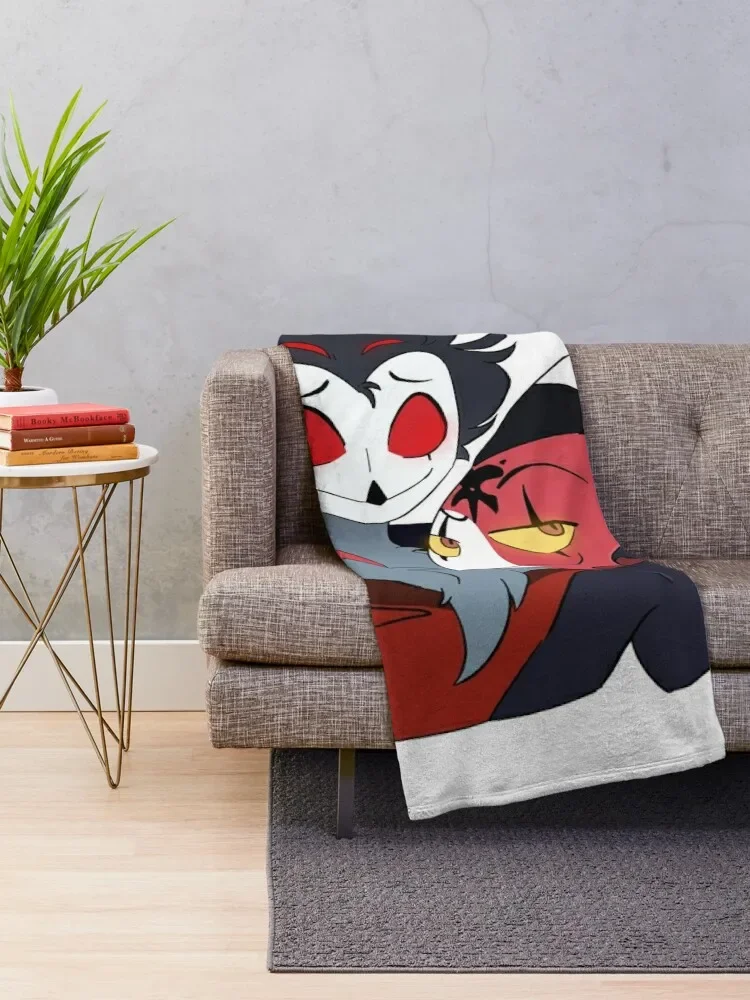Одеяло Stolitz Helluva Boss Blitzo и Stolas Hug мягкие плюшевые клетчатые одеяла пледы