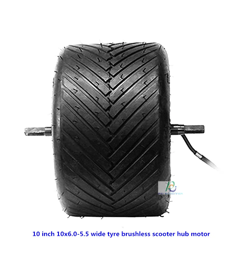 

10Inch 10 Inch 10*6.00-5.5 Wide Tyre Brushless Gearless Dc Scooter Wheel Hub Motor phub-654