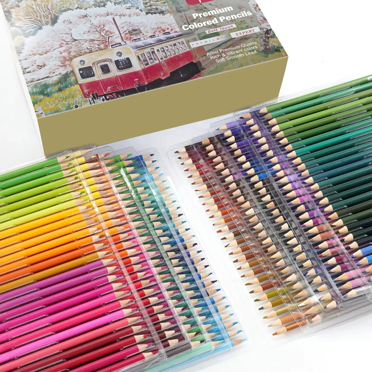 

Профессиональный Набор Акварельных/грифельных Карандашей 48/72/120/180/260 Цветов Для Взрослых, Для Раскрашивания, Смешивания