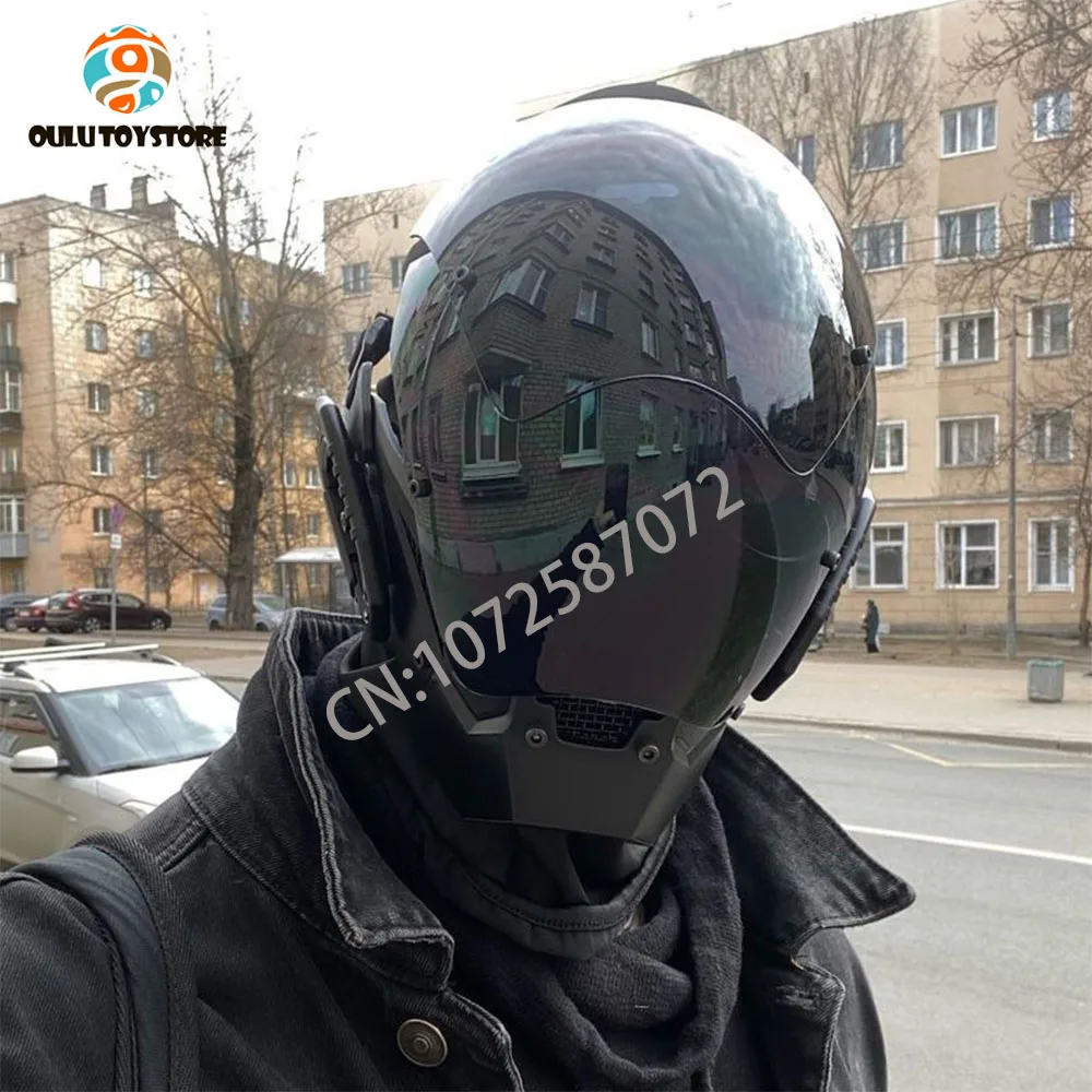

Punk mask, iron Soldier helmet, role-playing mask, functional style and technical sense, full face mask, tramp Iron Man futurist