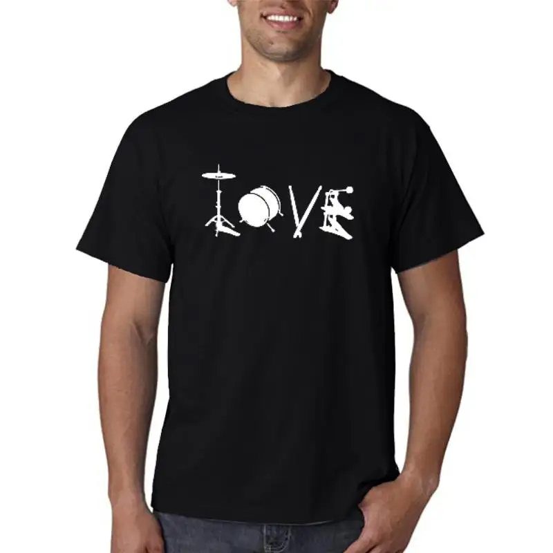 

Mens Love Drum Drummer T-Shirts Men Tee Music T Shirts Tops(S-XXXL)