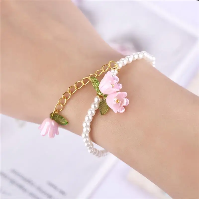 10/100 шт жемчужный колокольчик подвеска в виде орхидеи подвески ювелирное изделие