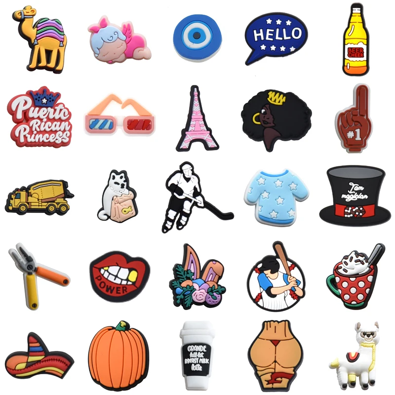 

Wholesale Bulk Boy Shoe Charms Gifts Set Jeans Para Pins Shoes Accessories Decorations for Croc Women Charm Men Girl Kids Packs