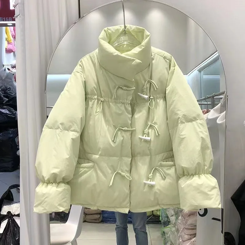 New 2022 korean streetwear Fashion warm cotton padded parka down coats outerwear  winter cloths women