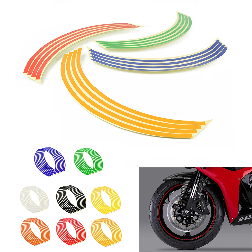 

Hot Motorcycle Wheel Sticker Reflective Decals Rim Tape Car/bicycle For YAMAHA YZ125 YZ250F YZ450F YZ250X YZ250FX YZ450FX Z800