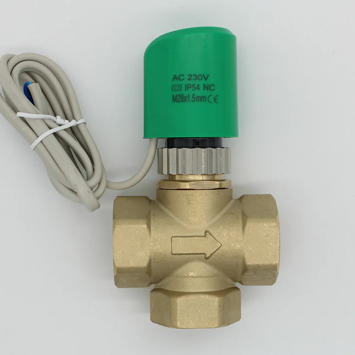 

3 way valve NO NC 230v 24V normally open normally closed electric thermal actuator for underfloor radiator M28X1.5 DN20 DN25