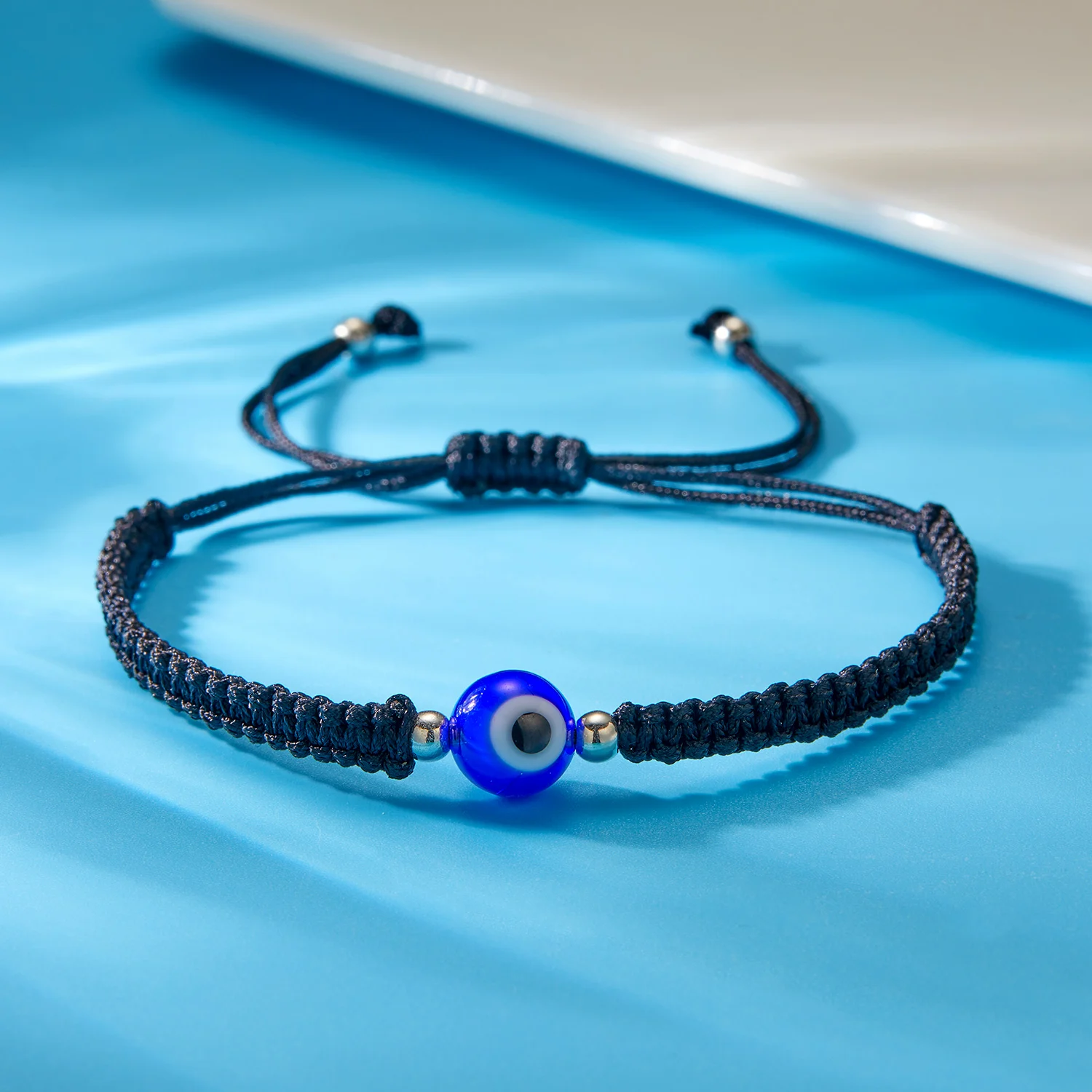 

8mm Evil Eye Braided Bracelet Lucky Red Black White Color Thread Couple Chain Handmade Amulet Bangles Jewelry Gift for Friend