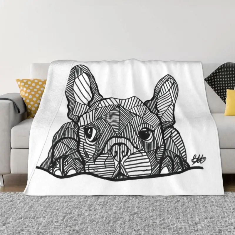 

Симпатичный французский бульдог щенок диван флисовый плед фланелевые одеяла для домашних животных одеяла для постельных принадлежностей для путешествий диван покрывала одеяло теплое