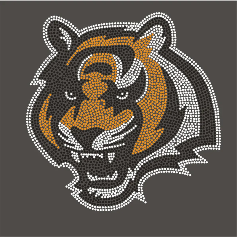 Наклейки с изображением тигра короля, Верхняя деталь, термоперенос, индивидуальная Горячая фиксация, аппликация, железные нашивки для одежды