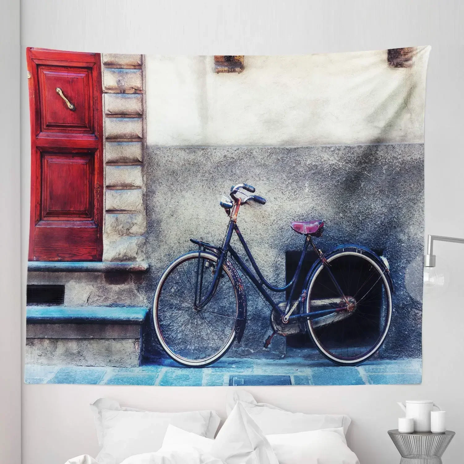Велосипедный гобелен Классический дорожный велосипедный Кирпичная стена