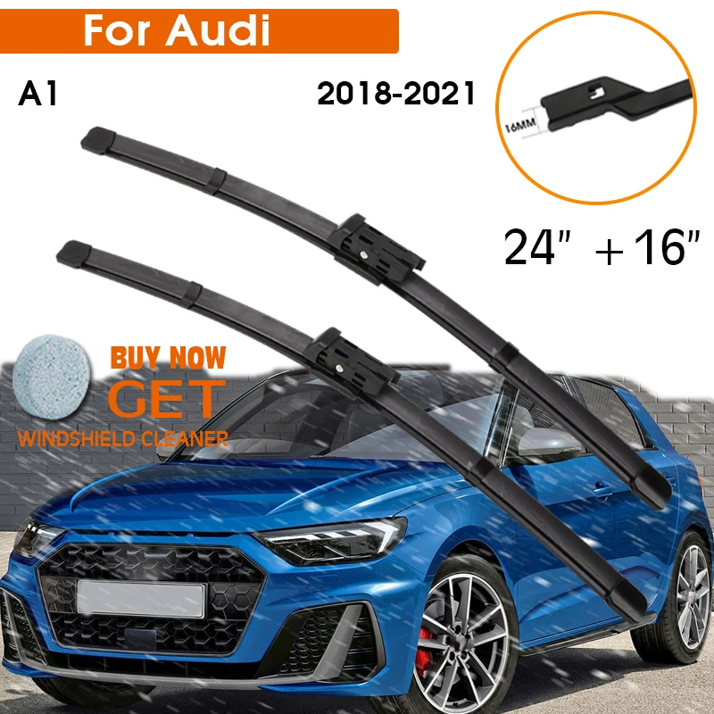 

Car Wiper Blade For Audi A1 2018-2021 Windshield Rubber Silicon Refill Front Window Wiper 24"+16" LHD RHD Auto Accessorie