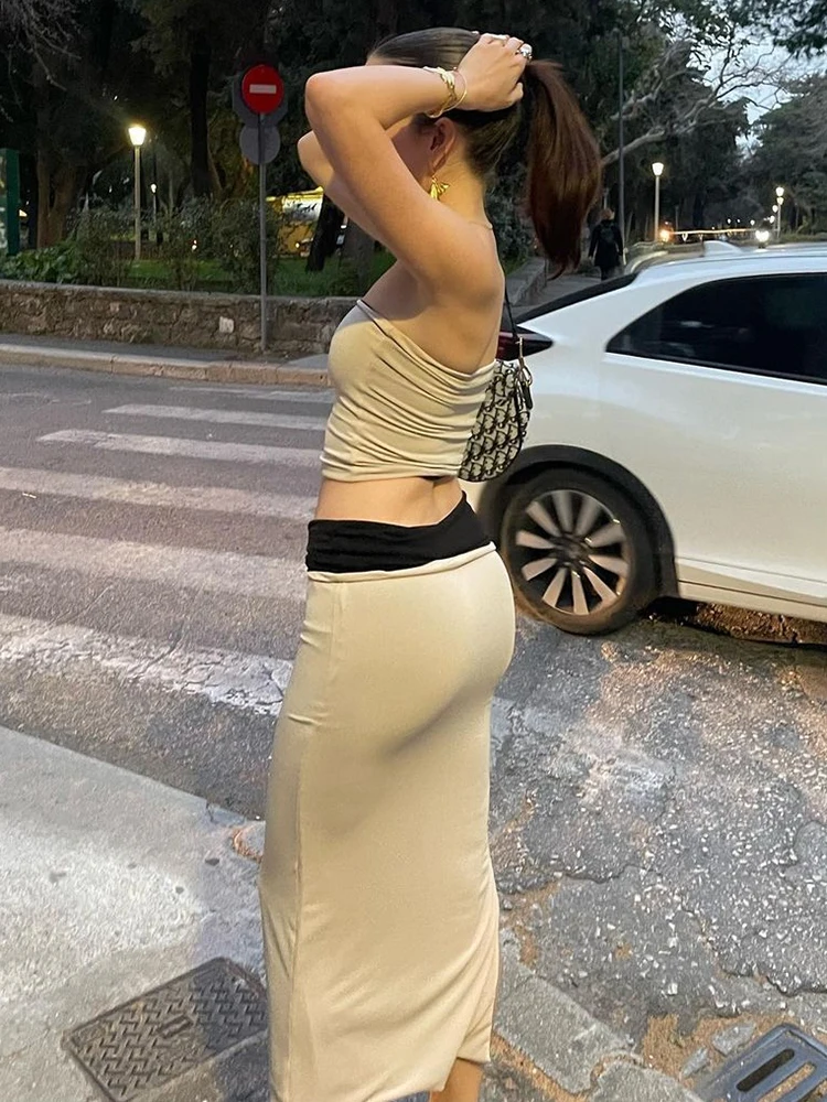 Женские двухслойные Топы Fantoye с вырезом лодочкой сексуальный комплект из двух