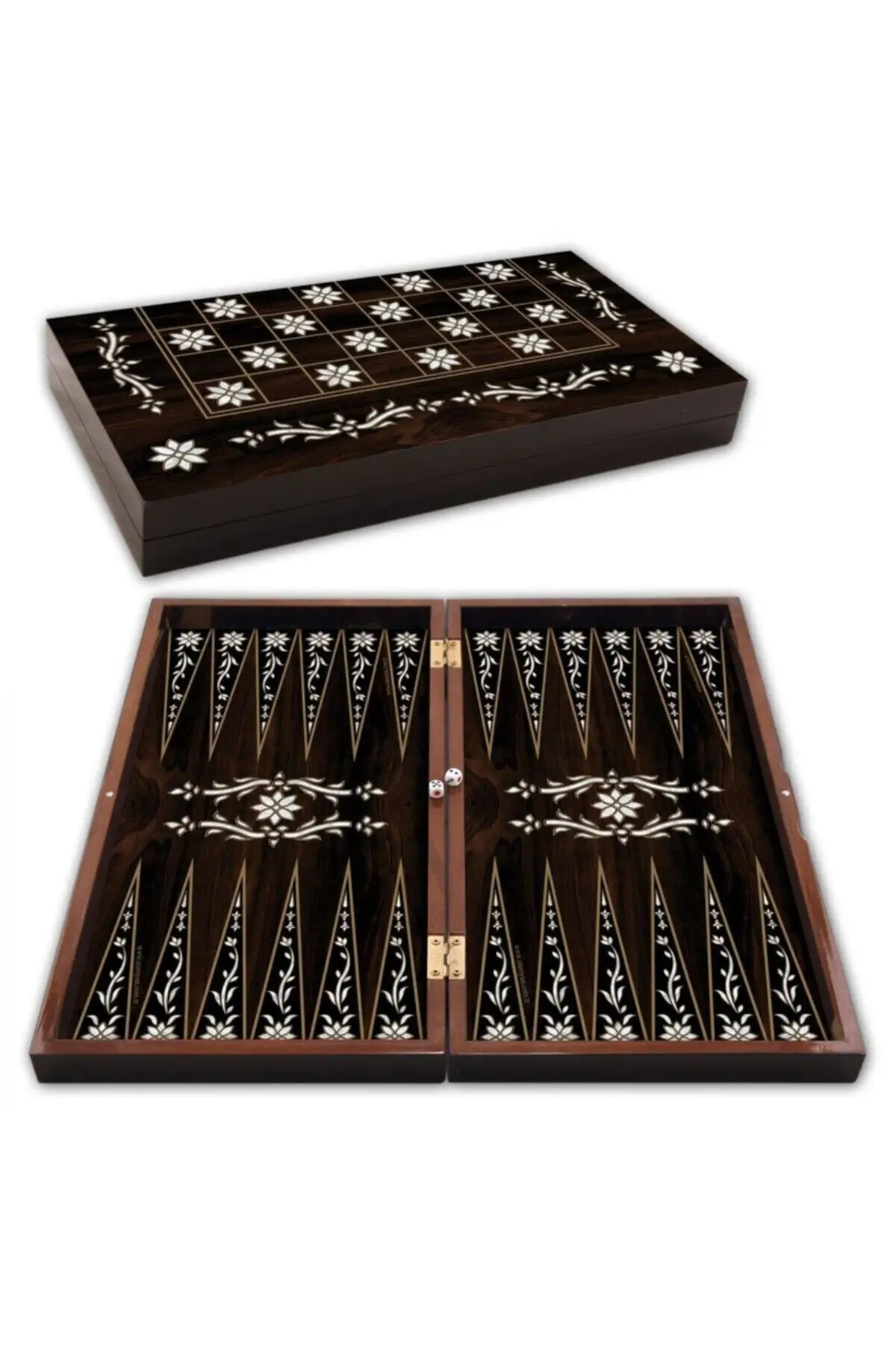 

Big size Wood Veneer Backgammon Seti-48.5X25 6 Cm Game Groups Hobby & Leisure Life