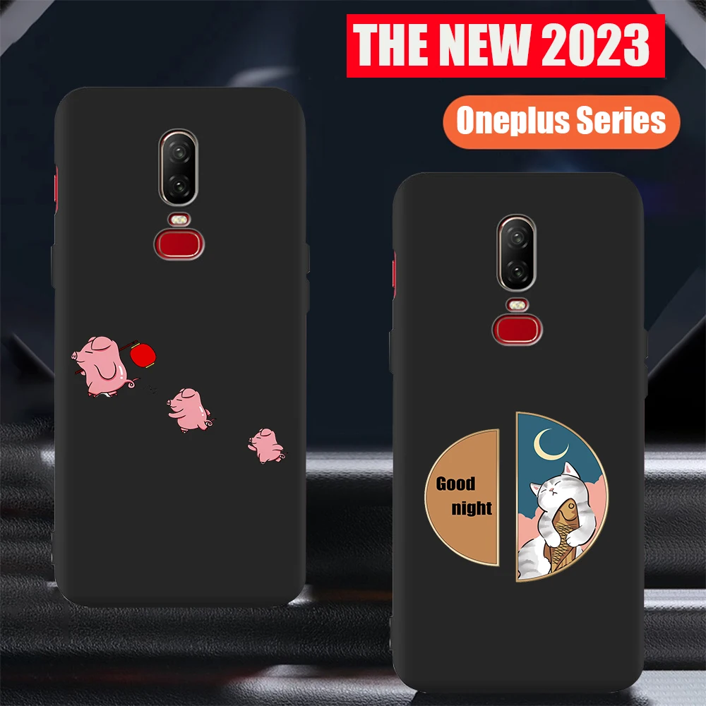 

Luxury Cartoon Pig Cat cute Coque Soft Silicone for Oneplus 8 5 6 7 One Plus 5T 6T 7T 8 Pro Phone Case Soft Silisone Tpu Cover