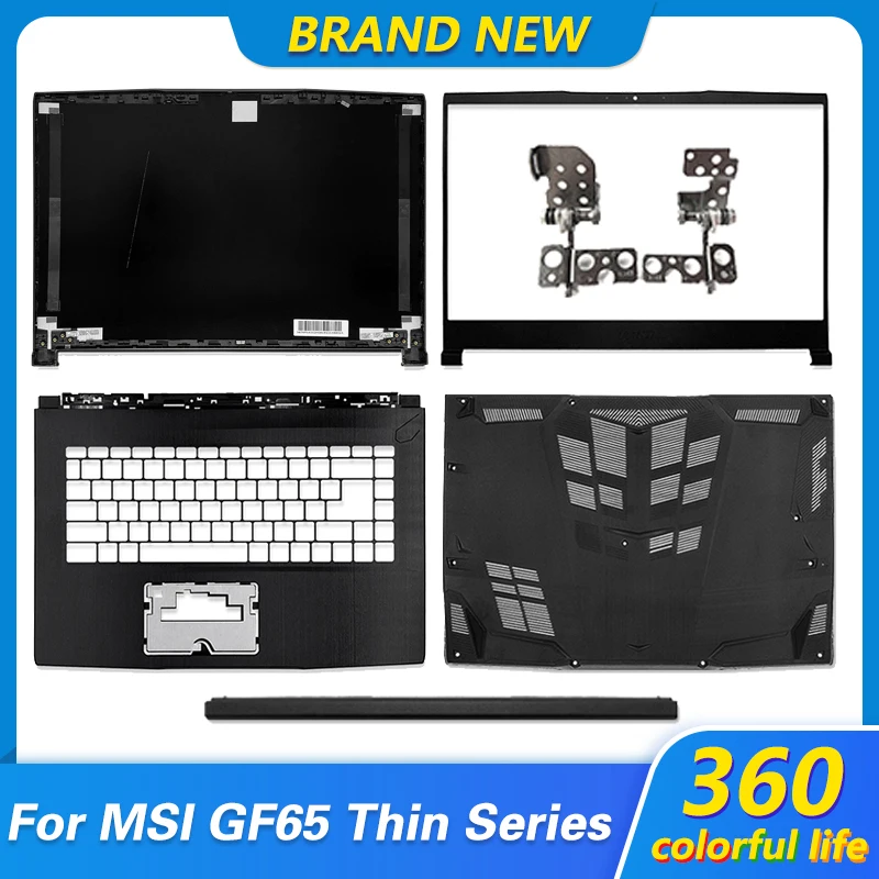 For Msi Gf65 Thin 16w1 15.6 Inch Laptop Lcd Back Cover /front Bezel/hinges/palmrest/bottom Case/hinge Cover Black