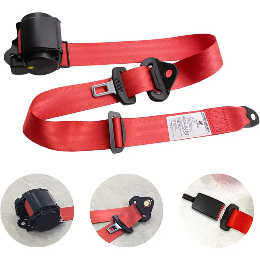 2 Шт. 3-точечные Регулируемые Выдвижные Ремни Безопасности Застежка Из