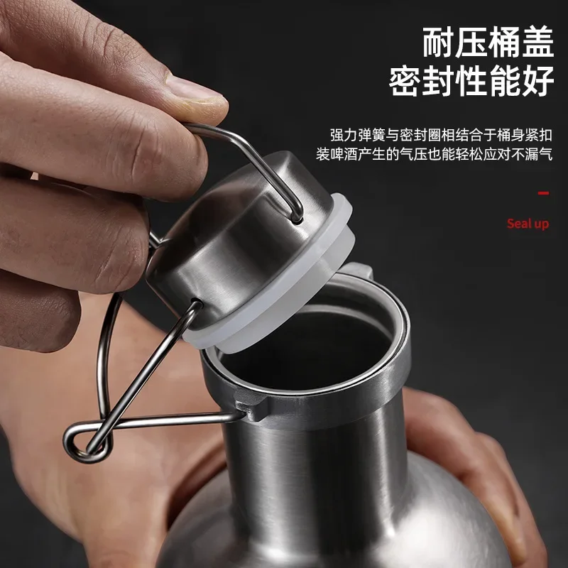 Премиум-класса Из Нержавеющей Стали Growler 1/2 Литра Большая Емкость Для Домашнего