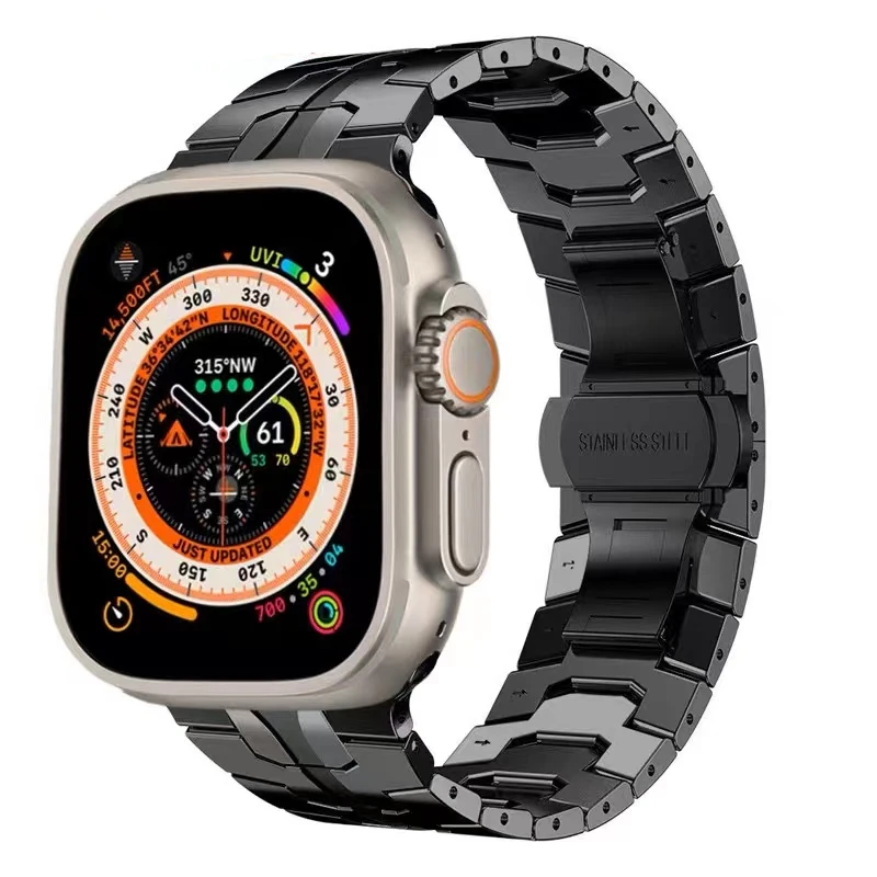 Luxury Stainless Steel Strap for Apple Watch 8 Ultra 7 Band 49mm 45mm 41mm Link Bracelet for iwatch Series 6 5 4 3 se 44mm 42mm