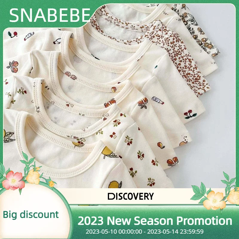 

2023 Children's Clothing For Boy Pyjama Bebe Girl Sets Summer Pajamas Sleepwear Baby Casual Short Sleeve T-shirt Leisure Wear