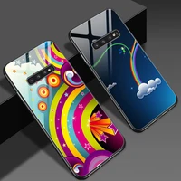 rainbow tempered glass funda for samsung galaxy s22 s21 s20 fe ultra s10 s9 s8 plus s10e 5g note 20 10 lite 9 luxury case cover