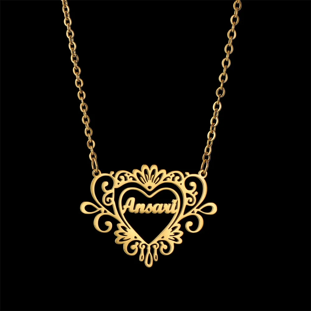 

Custom Name Necklace Stainless Steel Chain Customized Pendant Personalized Pendants Jewelry Letter Choker Best Gift For Couple