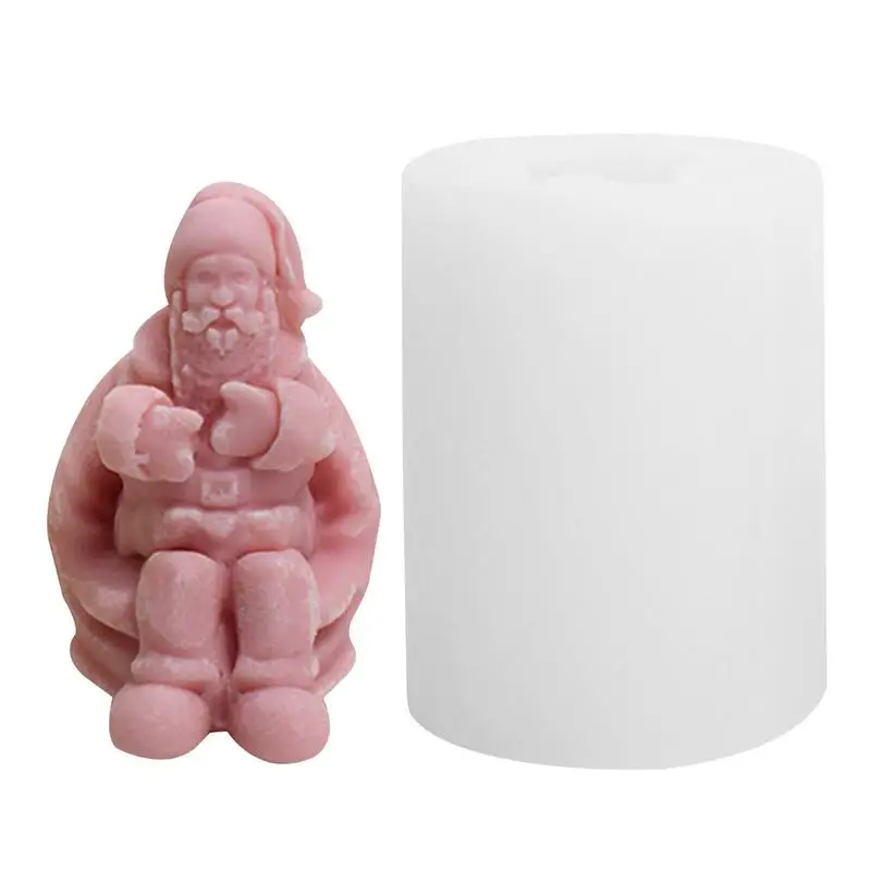 

Santa Claus Candle Mold Silicone Mold Christmas Decor 3D Silicone Mold Candle Making Molds Resin Casting Aromatherapy Candles