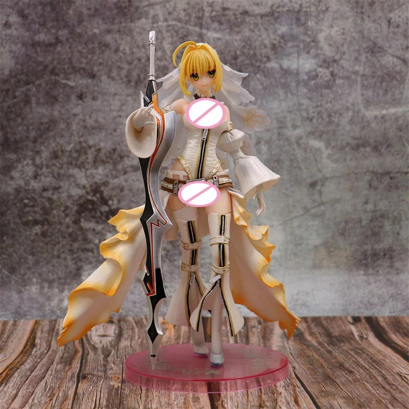 

Anime Action Figures Fate/stay Night Toys Altria Pendragon White Dress Saber Wedding Dress Sexy Beautiful Girls PVC Model Model