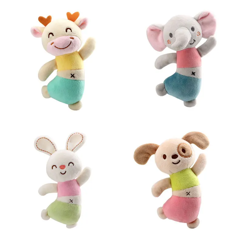 

Baby Handbell Rattles Toys Soft Animal Plush Grasping Toddler Toys Early Educational Appease Doll Newborn Toys For 0-12 Months