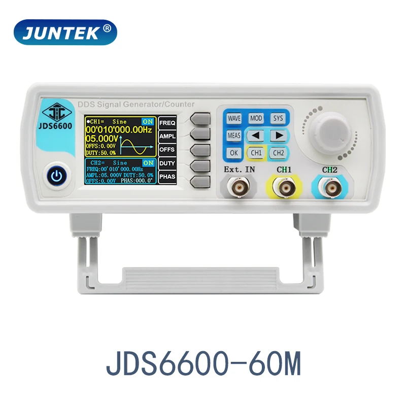 JUNCTEK JDS6600-60M60MHz DDS генератор сигналов с цифровым управлением Двухканальный измеритель частоты произвольный генератор сигналов