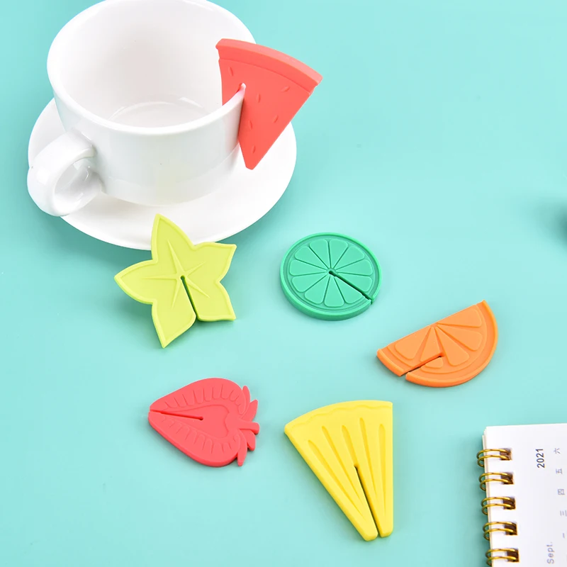 

6Pcs Fruit Pattern Silicone Wine Glass Durable Drink Marker for Drinks Cups