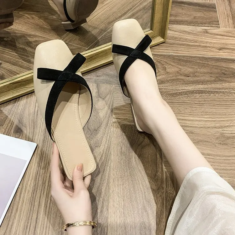 

Женские легкие туфли на плоской подошве, повседневные однотонные Нескользящие тапки с бантом, 2022