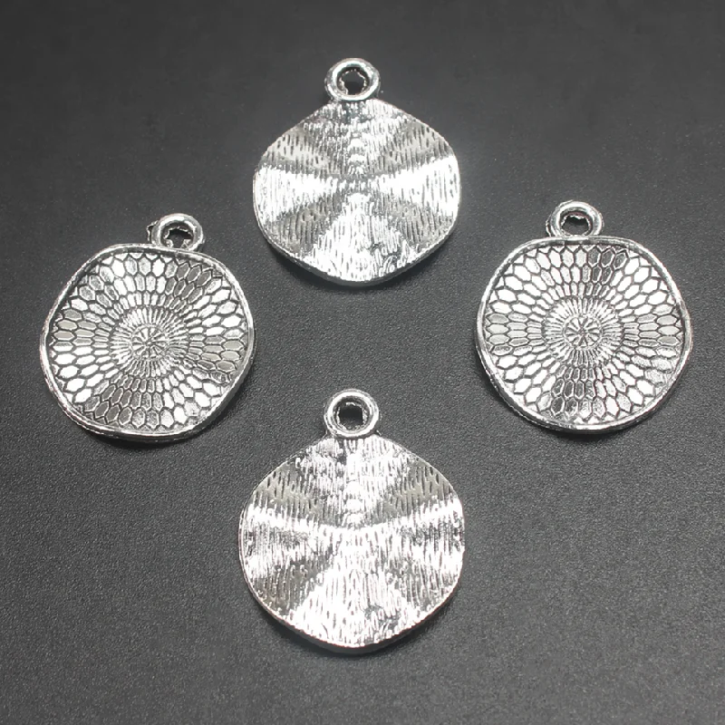 12pcs Silver Plated Boho Style Sun Shine Tag Alloy Pendant DIY Charms Bracelet Earrings Jewelry Crafts Metal Accessories P420