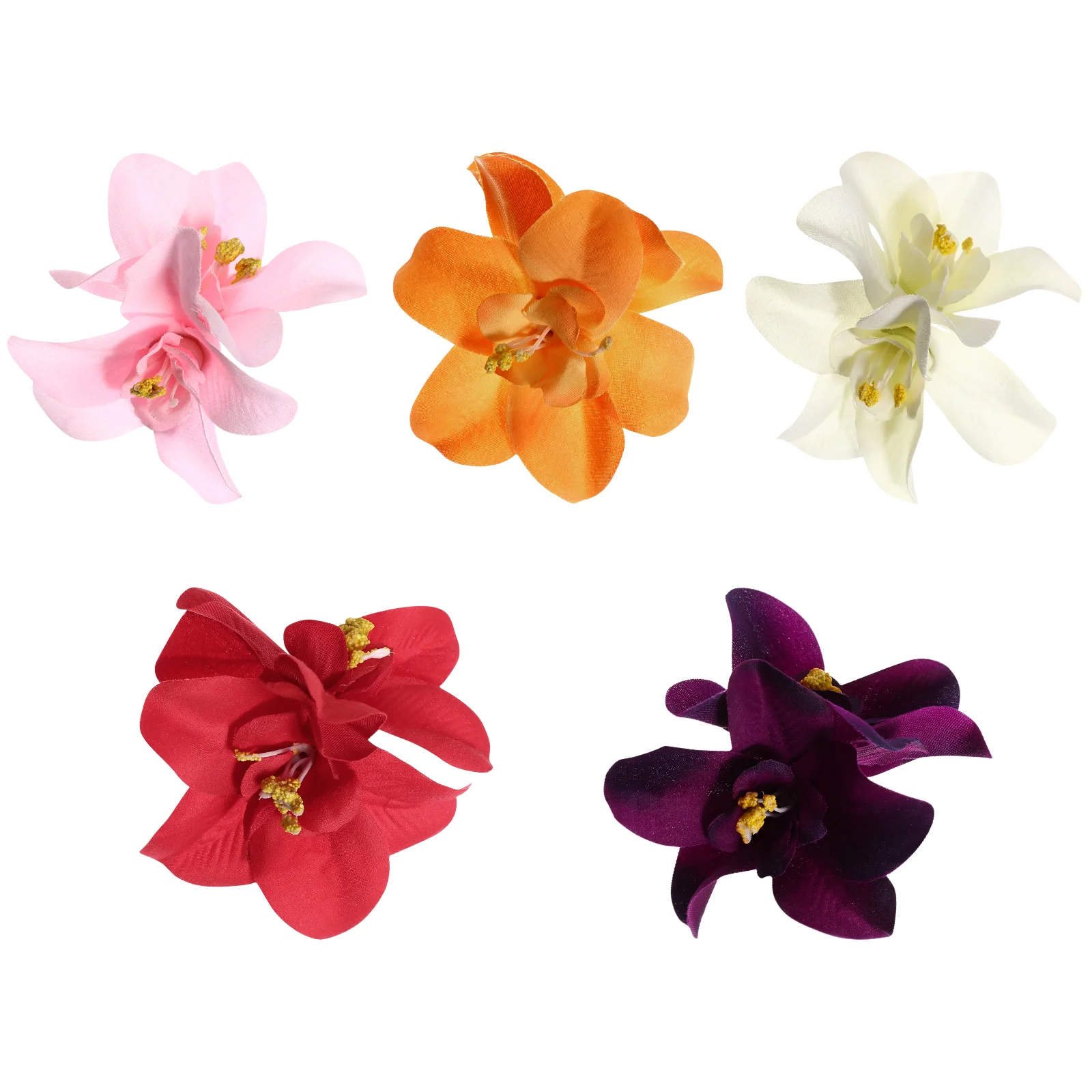

5 Pcs Bridesmaid Hair Accessories Orchid Hairpin Flower Clip Barrettes Women Clips