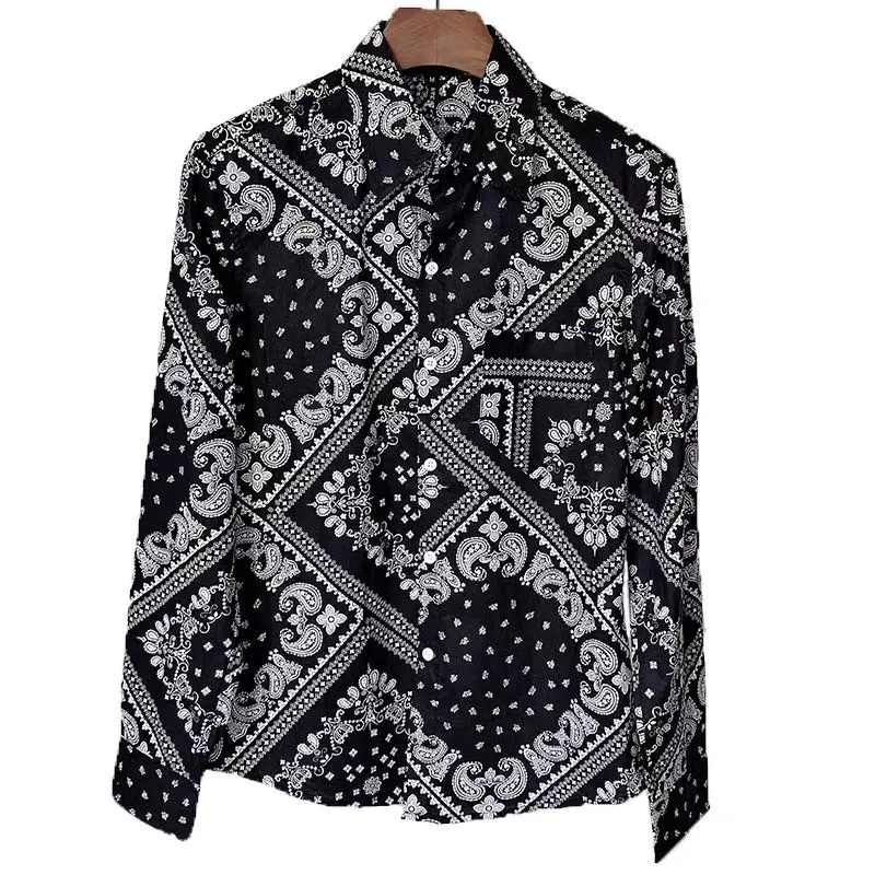 Men's fashion leisure age season handsome long sleeve shirt shirt young stylist han edition cultivate one's morality shirt