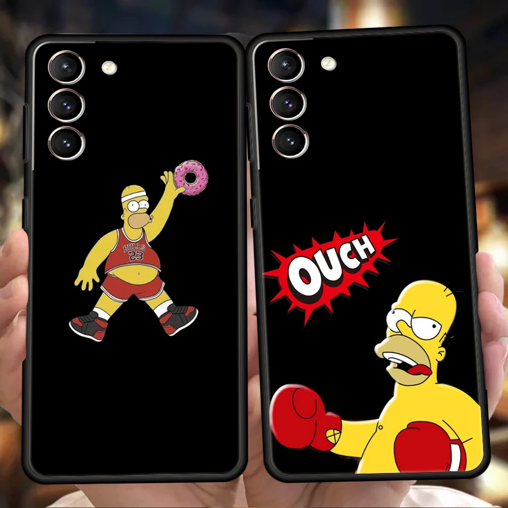 

Funny Homer J.Simpson Case for Samsung Galaxy S22 S20 S21 FE Ultra S10 S9 M22 M32 Note 20 Ultra 10 Plus 5G Silicone Phone Cover