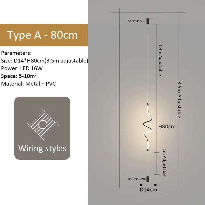 

Торшер ZSHLZC 120 см черный LED