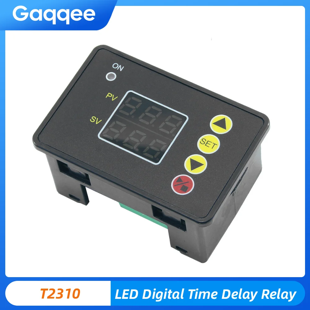 T2310 светодиодное цифровое реле задержки времени, таймер цикла, переключатель управления, портативное регулируемое реле времени, переключатели постоянного тока 12 В AC110-220 В