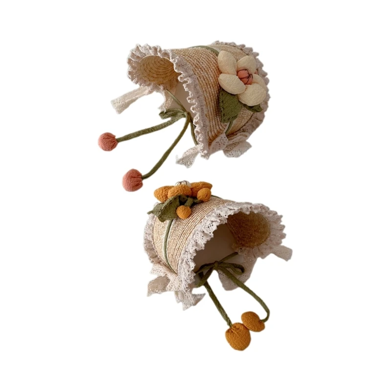 

Детская соломенная шляпа для девочек, винтажная шляпа принцессы для маленьких девочек, шляпы от солнца для малышей