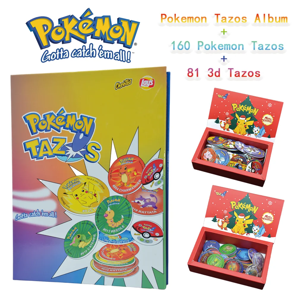 

Pokemon Tazos Card Album Box Plastic Round Gotta Catch 'em All Pikachu Collection Game Card Cheetos Lay's Antiguos Chipitaps