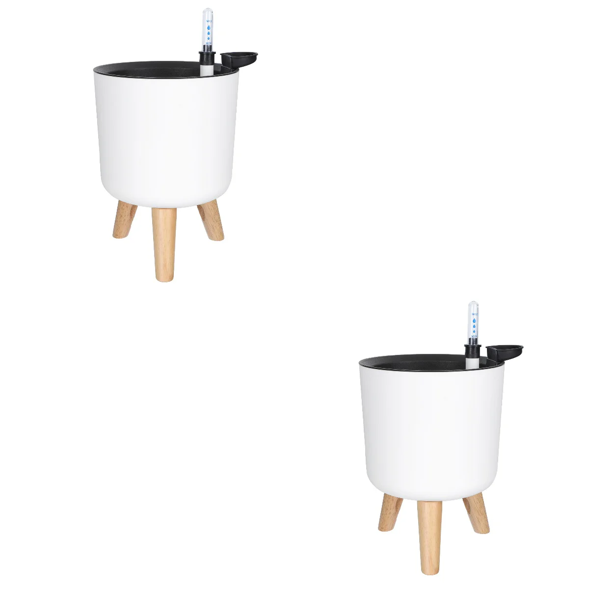 

2 pcs Self Watering Planter Hydroponics Plant Round Container Garden Planter