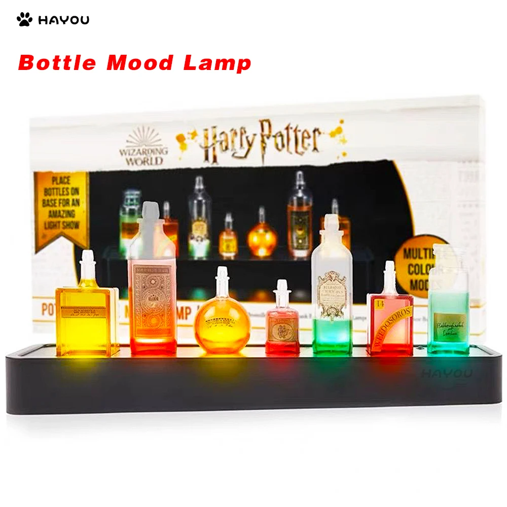 

Harry-Potter Bottle Mood Lamp Voice Control Marquee Bedroom Atmosphere Decorative Light Detachable Bottle Table Lamp USB