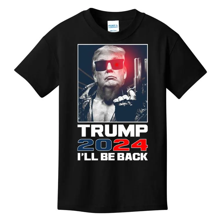 

TeeShirtPalace Дональд Трамп Терминатор я вернусь 2024 Веселая Футболка