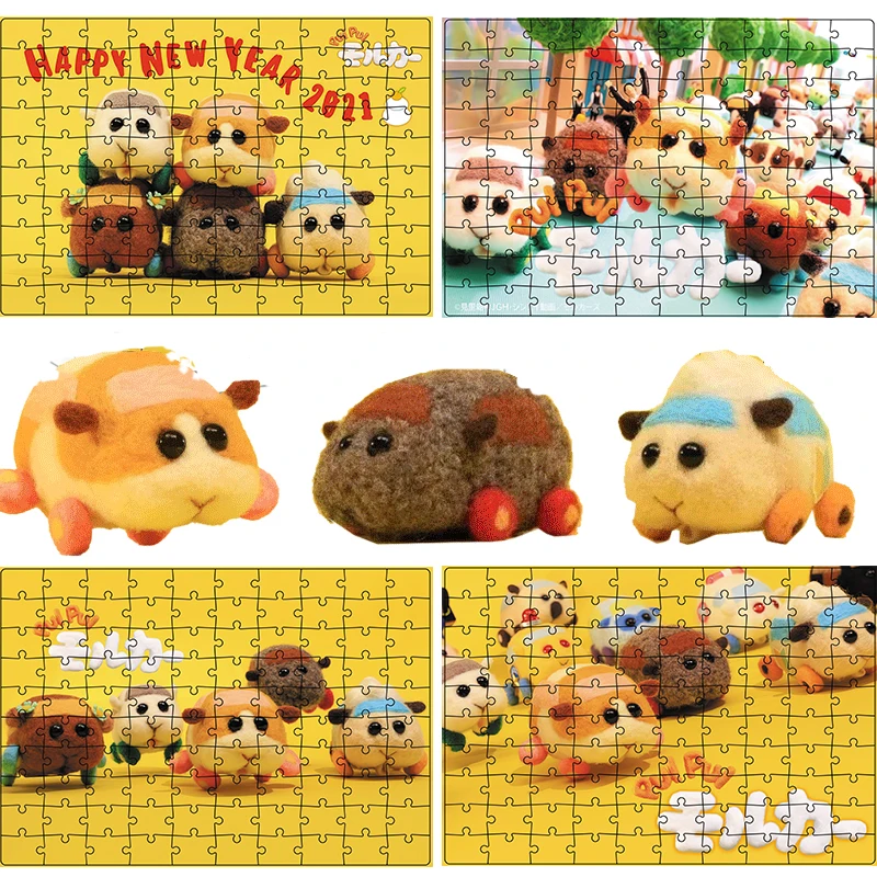 

100/500 шт. PUI Molcar Милые Японские животные пазл морская свинка мультфильм популярный для детей Детский подарок птичьи подарки