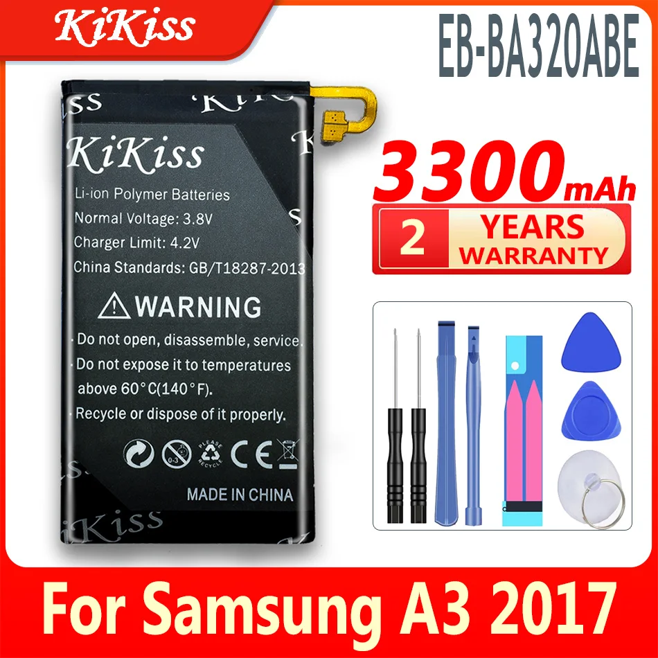 

3300mAh EB-BA320ABE 2350mAh Battery For Samsung Galaxy A3 (2017) A320 SM-A320F A320Y A320FL A320F/DS A320Y/DS SC-04J + tools