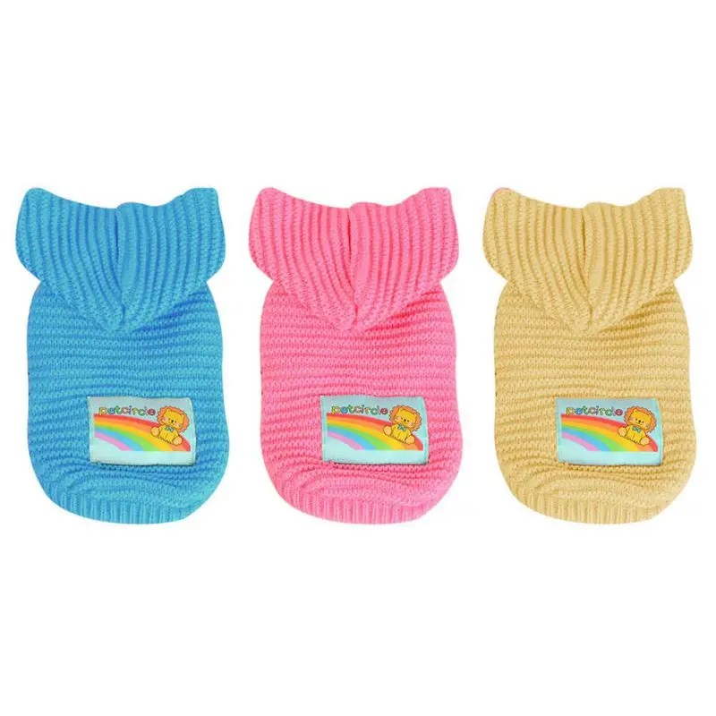 

Зимняя теплая трикотажная одежда для домашних животных, кошек и собак средней длины