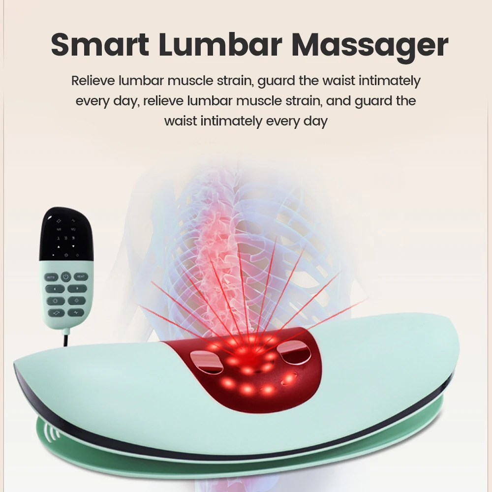 

Electric Hot Compress Waist Massager Waist Plate Intelligent Infrared Vibration Inflatable Pinch Lumbar Back Massager Back Pain