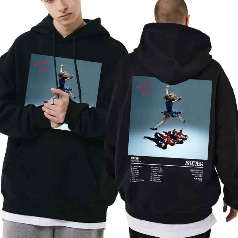 

Italian Rock Band Maneskin 2023 New Music Album Rush Hoodie Men Women Hip Hop Oversized Hoodies Male Fleece Cotton Streetwear