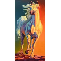 5d diamond painting sunset white horse full drill by number kits diy diamond set arts craft decorations